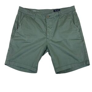 AG Adriano Goldschmied Wanderer Trouser Shorts Mens 35 Sage Green Olive Chino